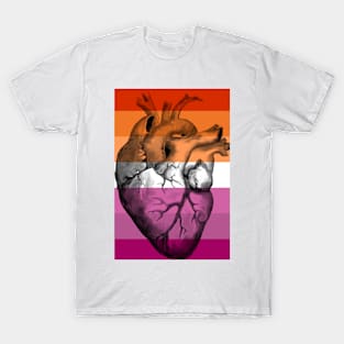 Lesbian Pride Anatomic Heart T-Shirt